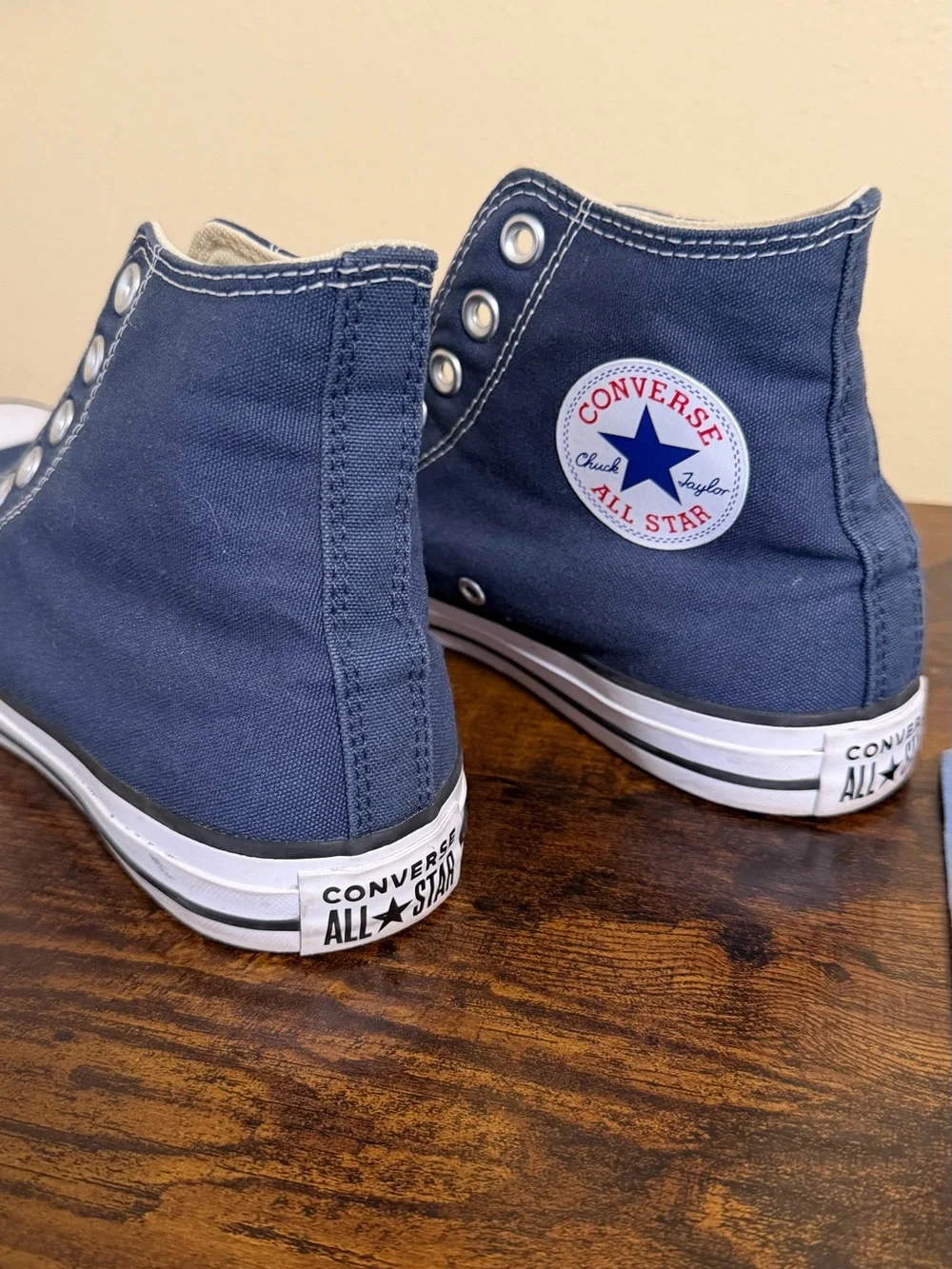 Converse Navy Blue High Top Sneakers - size 7.5